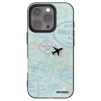 Picasee crna silikonska maskica za Apple iPhone 16 Pro - FLIGHT PATH