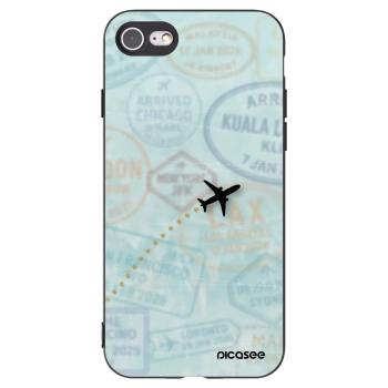 Picasee crna silikonska maskica za Apple iPhone 8 - FLIGHT PATH