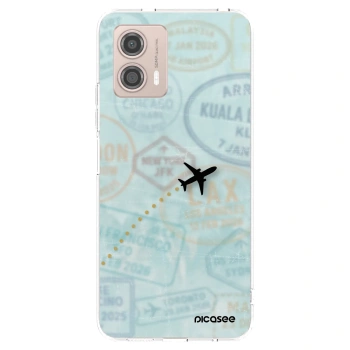 Picasee silikonska prozirna maskica za Motorola Moto G53 5G - FLIGHT PATH