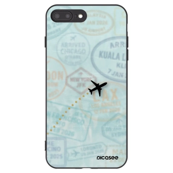 Picasee crna silikonska maskica za Apple iPhone 8 Plus - FLIGHT PATH