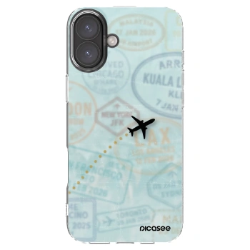 Picasee silikonska prozirna maskica za Apple iPhone 16 Plus - FLIGHT PATH