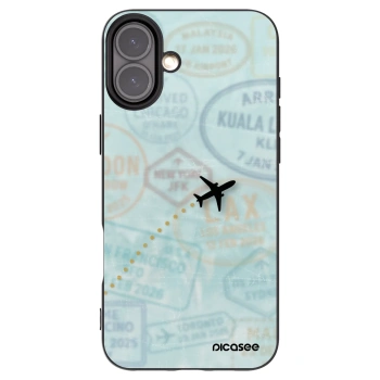 Picasee crna silikonska maskica za Apple iPhone 16 Plus - FLIGHT PATH