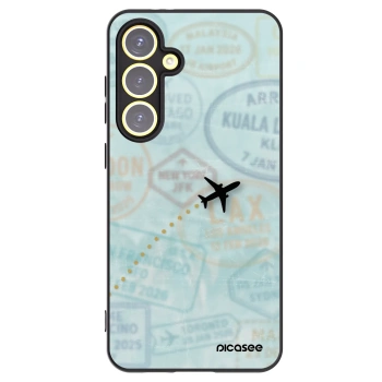 Picasee crna silikonska maskica za Samsung Galaxy S24 FE S721B - FLIGHT PATH