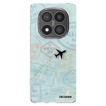 Picasee silikonska prozirna maskica za Xiaomi Redmi Note 14 Pro+ 5G - FLIGHT PATH
