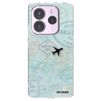 Picasee silikonska prozirna maskica za Xiaomi Redmi Note 14 5G - FLIGHT PATH