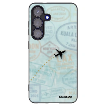 Picasee crna silikonska maskica za Samsung Galaxy S25 5G - FLIGHT PATH
