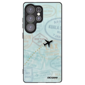 Picasee crna silikonska maskica za Samsung Galaxy S25 Ultra 5G - FLIGHT PATH
