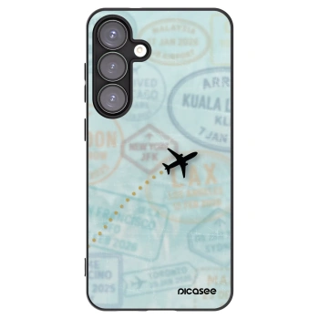 Picasee crna silikonska maskica za Samsung Galaxy S25+ 5G - FLIGHT PATH