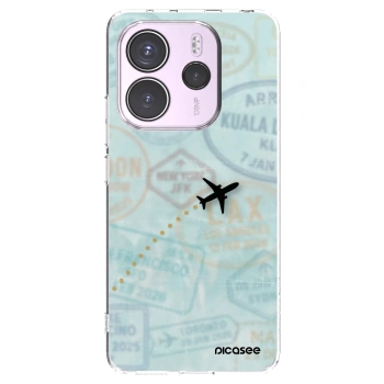 Picasee silikonska prozirna maskica za Xiaomi Redmi Note 14 4G - FLIGHT PATH