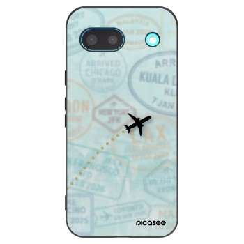 Picasee crna silikonska maskica za Google Pixel 8a - FLIGHT PATH