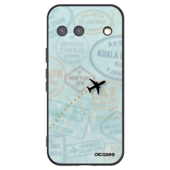 Picasee crna silikonska maskica za Google Pixel 9 - FLIGHT PATH