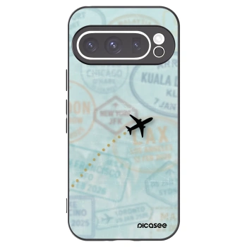 Picasee crna silikonska maskica za Google Pixel 9 Pro - FLIGHT PATH