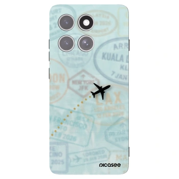 Picasee crna silikonska maskica za Motorola Edge 60 Pro - FLIGHT PATH
