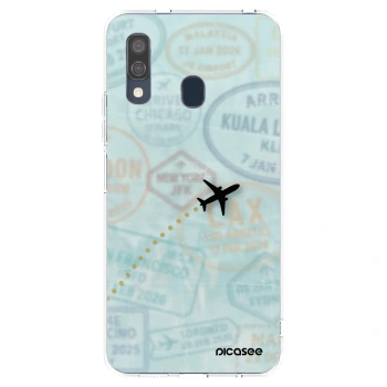 Picasee silikonska prozirna maskica za Samsung Galaxy A40 A405F - FLIGHT PATH