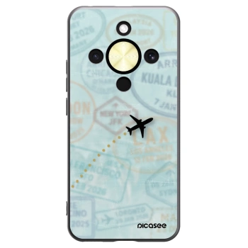 Picasee crna silikonska maskica za Honor Magic8 Lite 5G - FLIGHT PATH