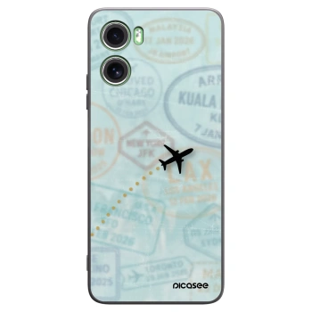 Picasee crna silikonska maskica za Motorola Moto G06 - FLIGHT PATH