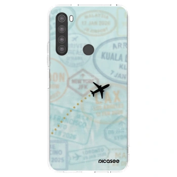 Picasee silikonska prozirna maskica za Xiaomi Redmi Note 8 - FLIGHT PATH