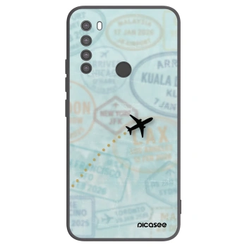 Picasee crna silikonska maskica za Xiaomi Redmi Note 8 - FLIGHT PATH