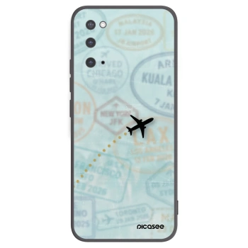 Picasee crna silikonska maskica za Samsung Galaxy S20 G980F - FLIGHT PATH
