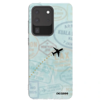 Picasee silikonska prozirna maskica za Samsung Galaxy S20 Ultra 5G G988F - FLIGHT PATH