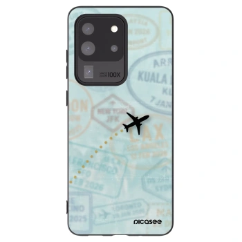 Picasee crna silikonska maskica za Samsung Galaxy S20 Ultra 5G G988F - FLIGHT PATH