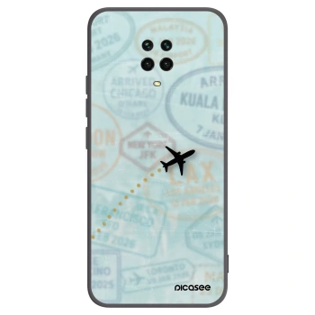 Picasee crna silikonska maskica za Xiaomi Redmi Note 9 Pro - FLIGHT PATH