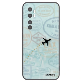 Picasee crna silikonska maskica za Xiaomi Mi Note 10 Lite - FLIGHT PATH