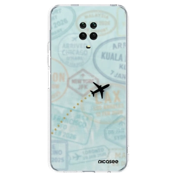 Picasee silikonska prozirna maskica za Xiaomi Redmi Note 9S - FLIGHT PATH
