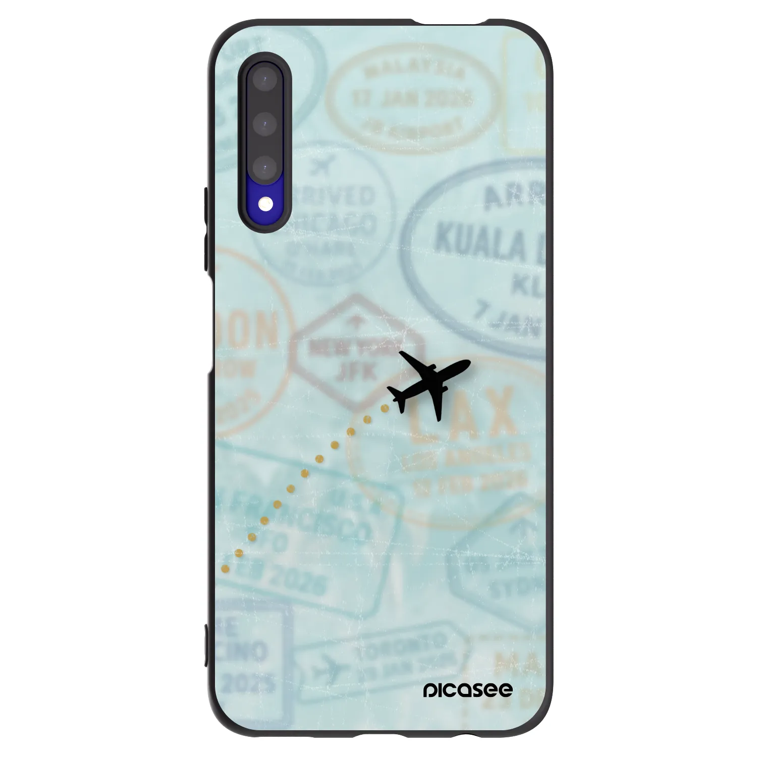 Picasee crna silikonska maskica za Honor 9X Pro - FLIGHT PATH