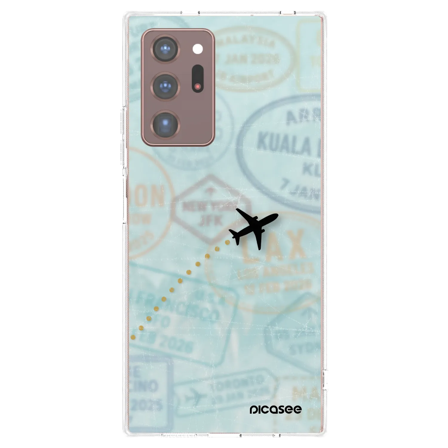 Picasee silikonska prozirna maskica za Samsung Galaxy Note 20 Ultra - FLIGHT PATH