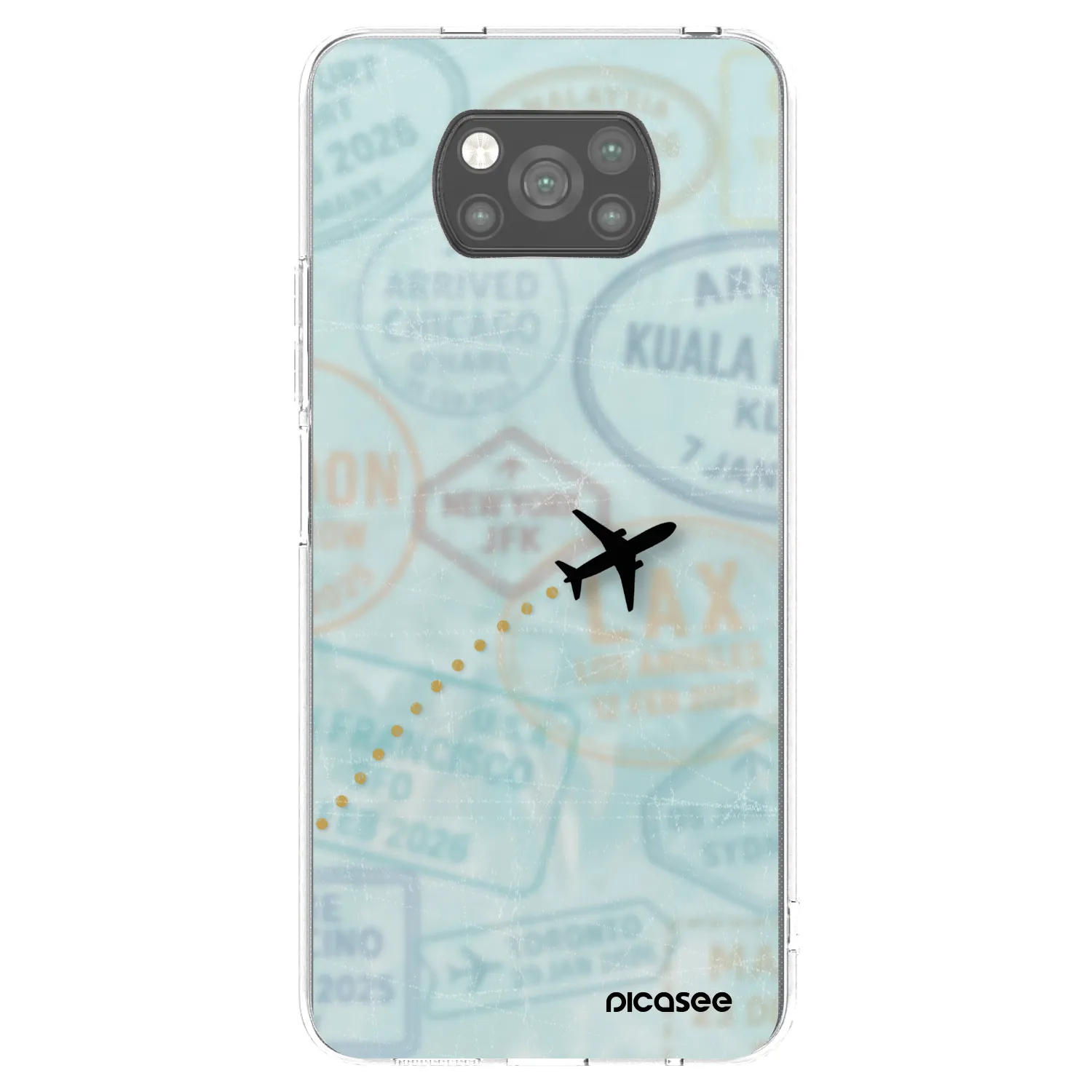 Picasee crna silikonska maskica za Xiaomi Poco X3 - FLIGHT PATH