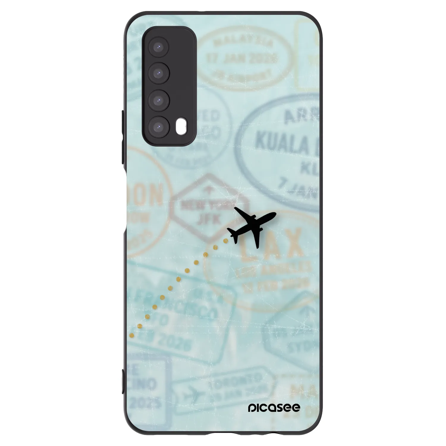 Picasee crna silikonska maskica za Huawei P Smart 2021 - FLIGHT PATH