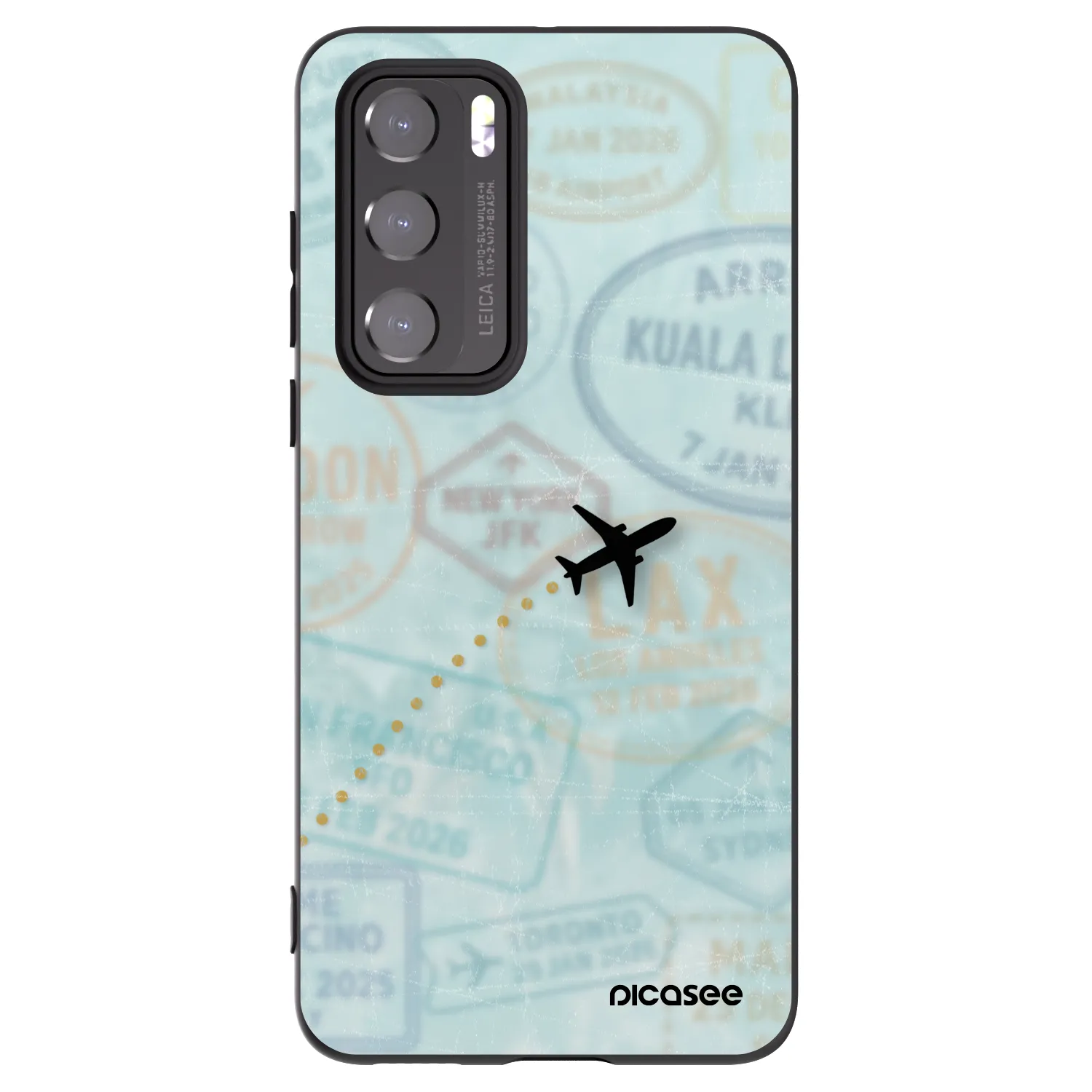 Picasee crna silikonska maskica za Huawei P40 - FLIGHT PATH