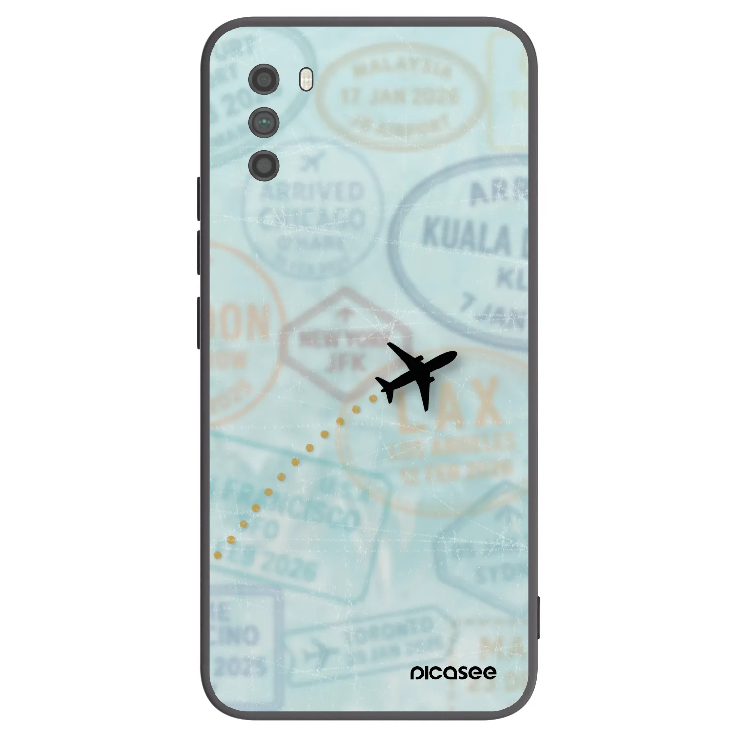 Picasee crna silikonska maskica za Xiaomi Poco M3 - FLIGHT PATH