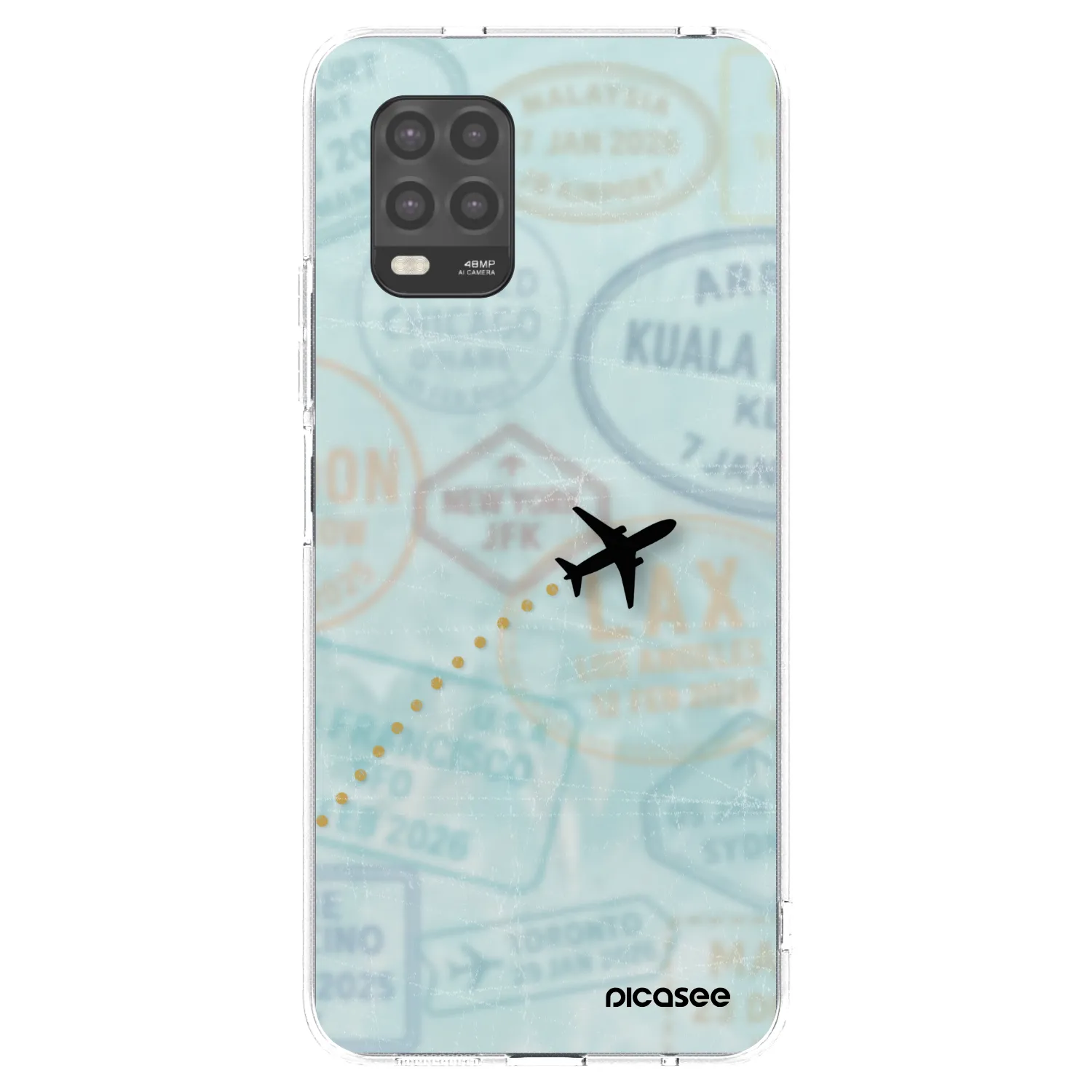 Picasee silikonska prozirna maskica za Xiaomi Mi 10 Lite - FLIGHT PATH