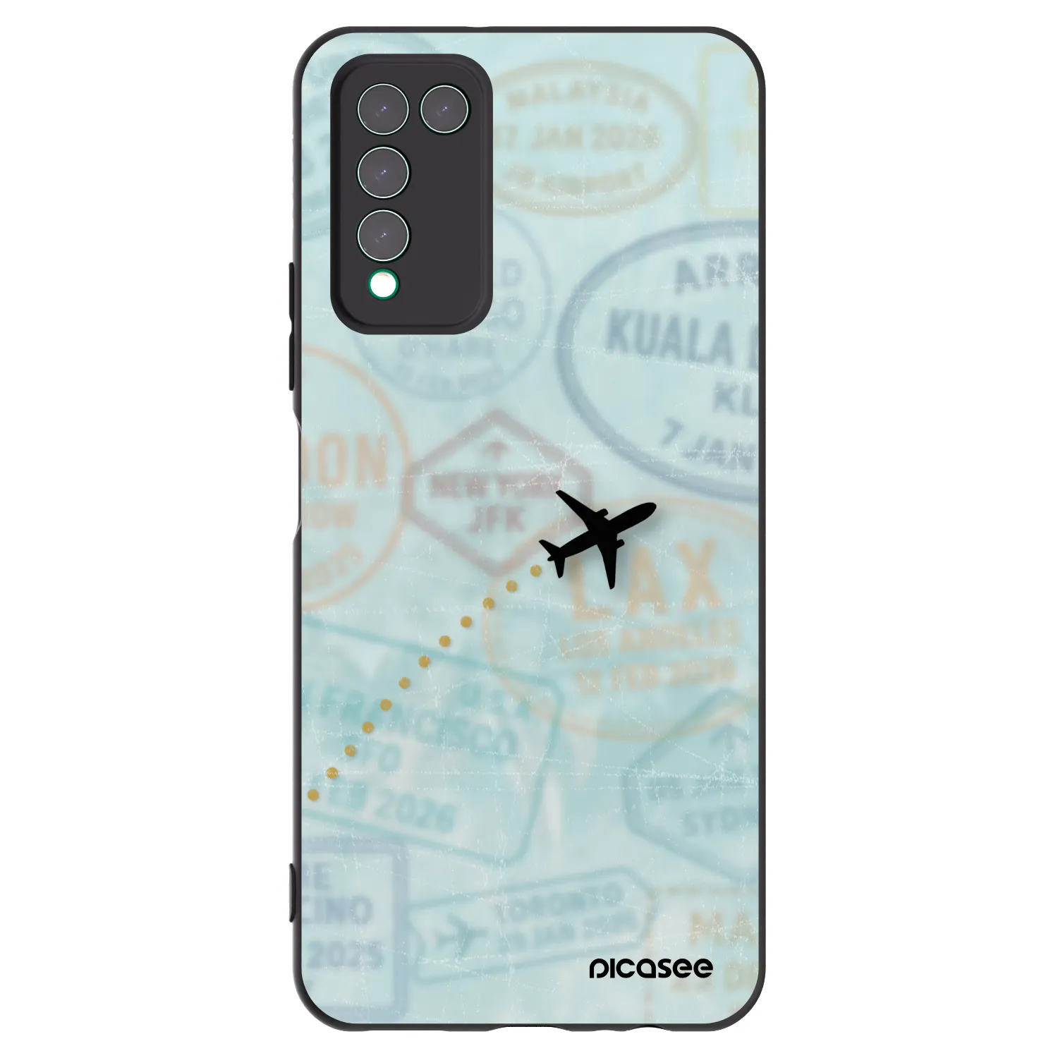 Picasee crna silikonska maskica za Honor 10X Lite - FLIGHT PATH