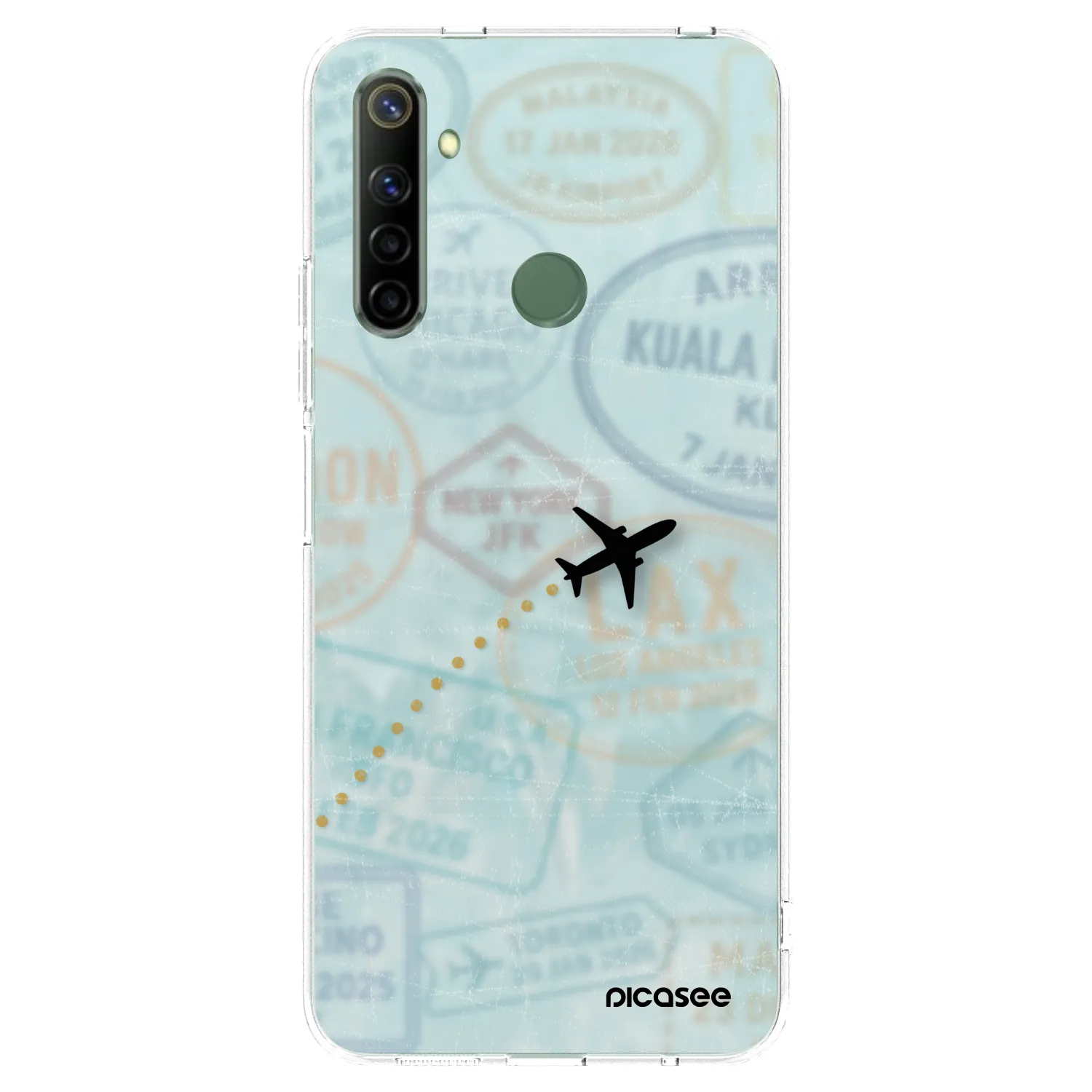 Picasee silikonska prozirna maskica za Realme 6i - FLIGHT PATH
