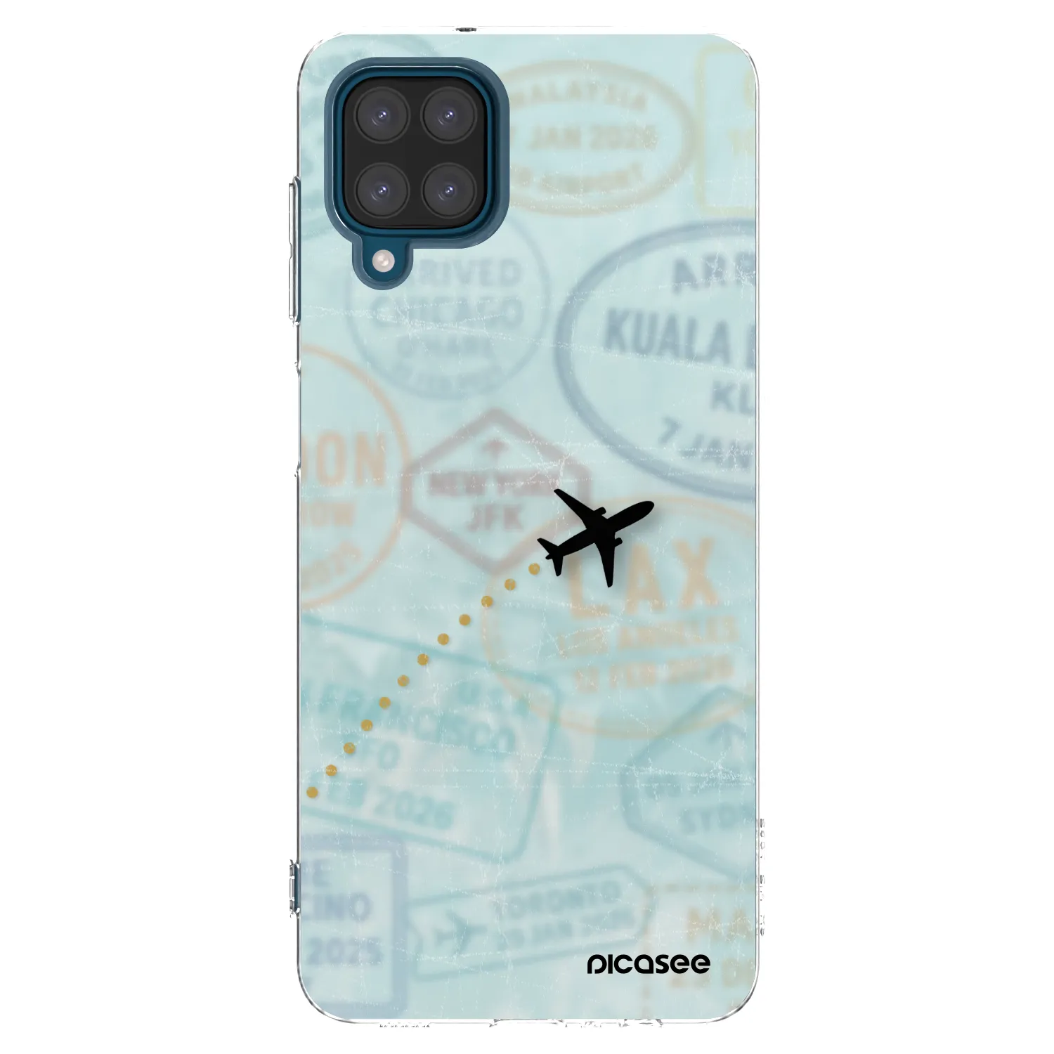 Picasee silikonska prozirna maskica za Samsung Galaxy A12 A125F - FLIGHT PATH