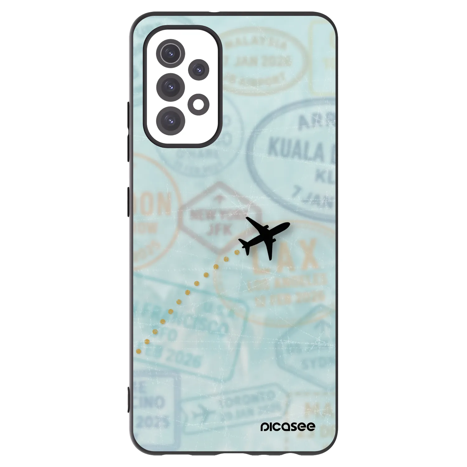 Picasee crna silikonska maskica za Samsung Galaxy A32 5G A326B - FLIGHT PATH