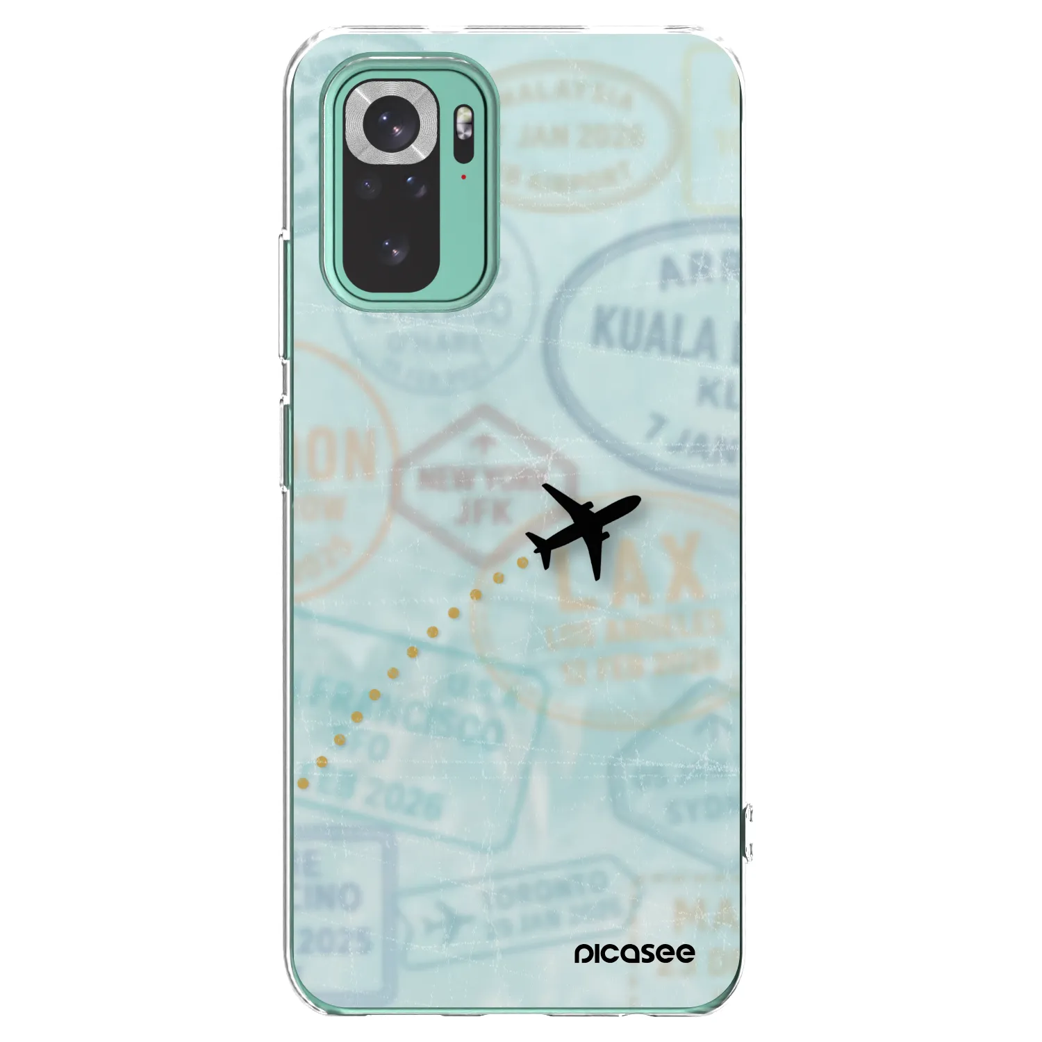 Picasee silikonska prozirna maskica za Xiaomi Redmi Note 10 Pro - FLIGHT PATH