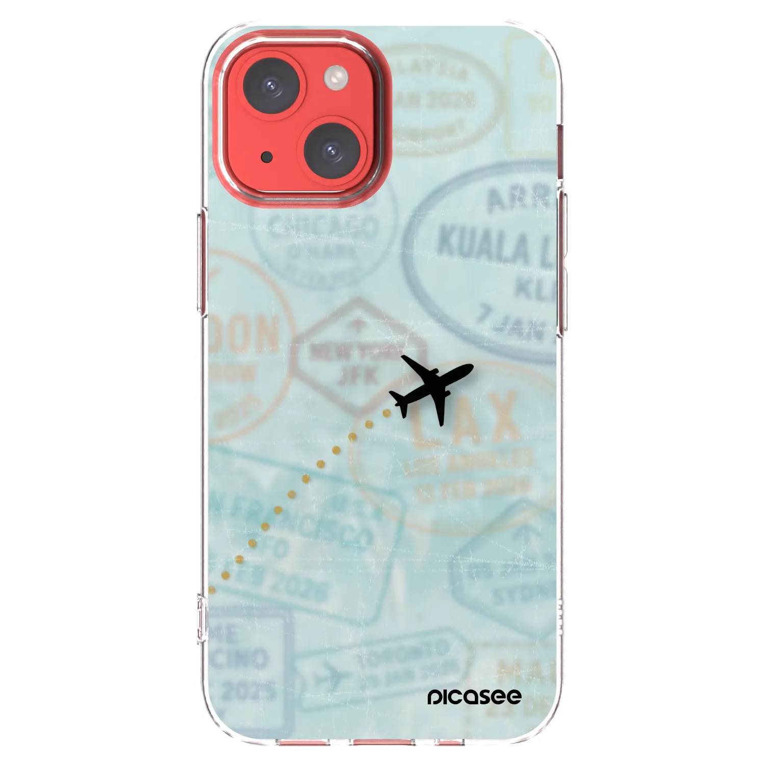 Picasee silikonska prozirna maskica za Apple iPhone 13 mini - FLIGHT PATH