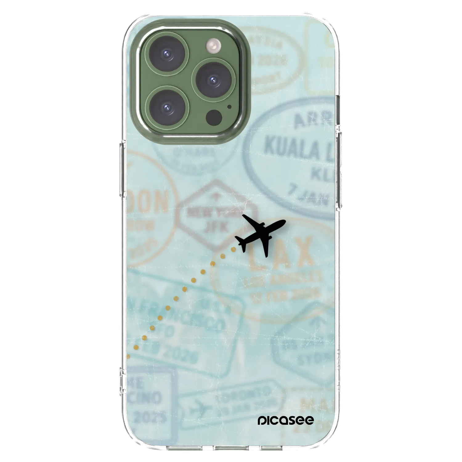 Picasee silikonska prozirna maskica za Apple iPhone 13 Pro - FLIGHT PATH