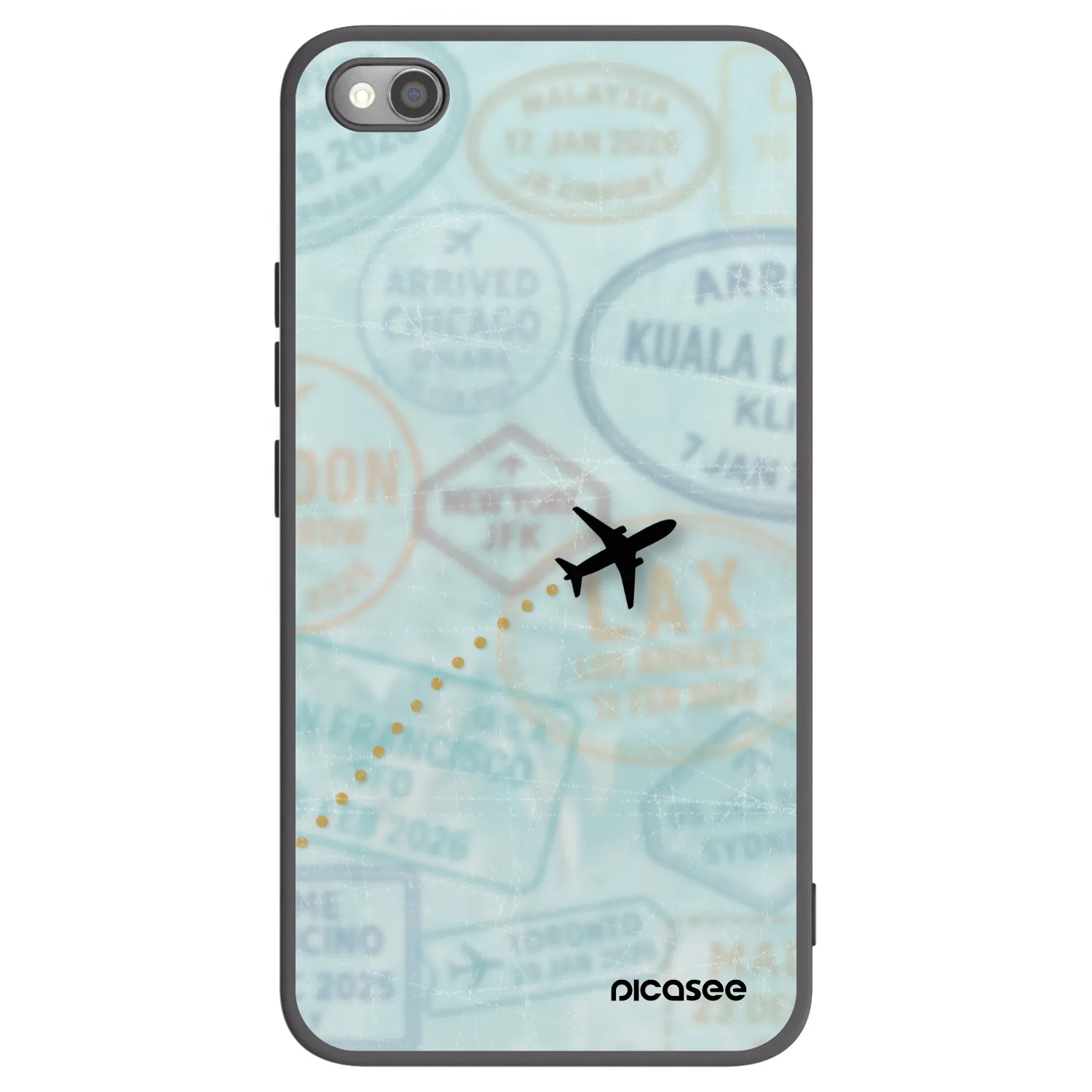 Picasee crna silikonska maskica za Xiaomi Redmi Note 11S 5G - FLIGHT PATH
