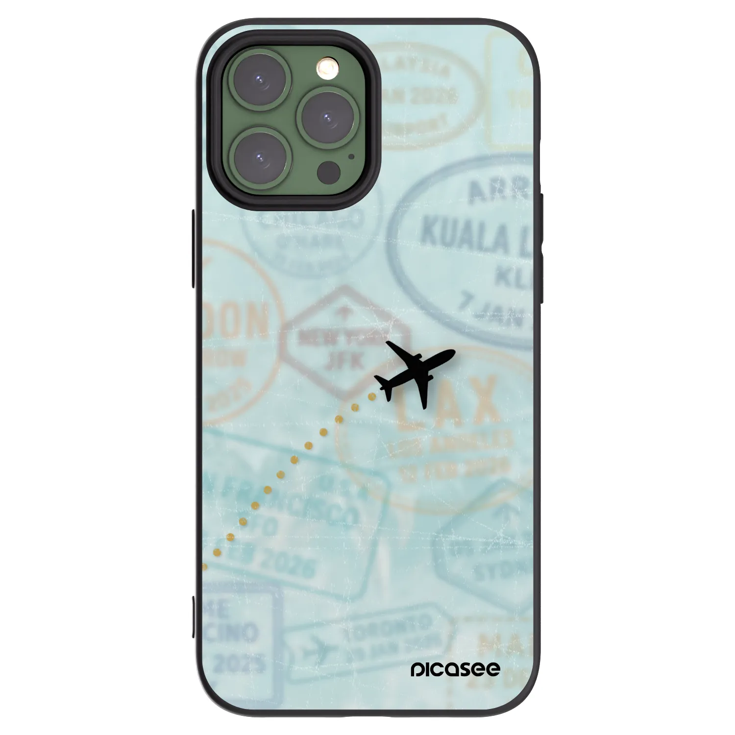 Picasee crna silikonska maskica za Apple iPhone 13 Pro Max - FLIGHT PATH