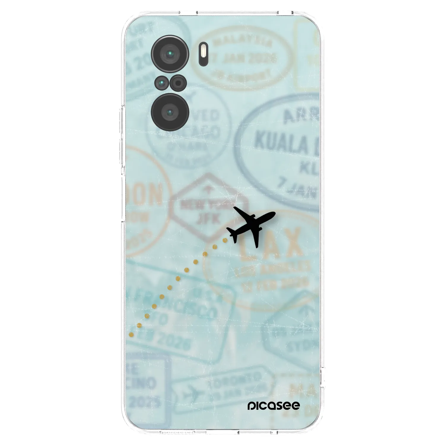 Picasee silikonska prozirna maskica za Xiaomi Poco F3 - FLIGHT PATH