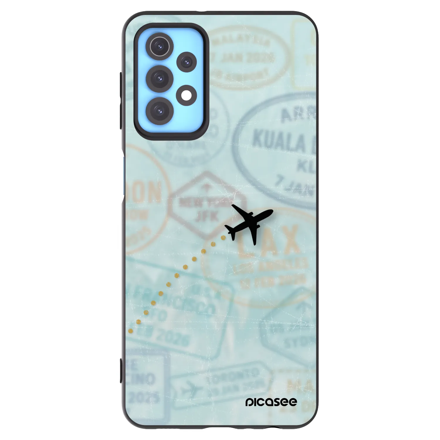 Picasee crna silikonska maskica za Samsung Galaxy A32 4G SM-A325F - FLIGHT PATH