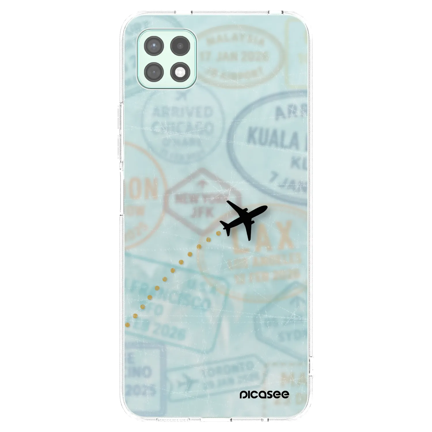 Picasee silikonska prozirna maskica za Samsung Galaxy A22 A226B 5G - FLIGHT PATH