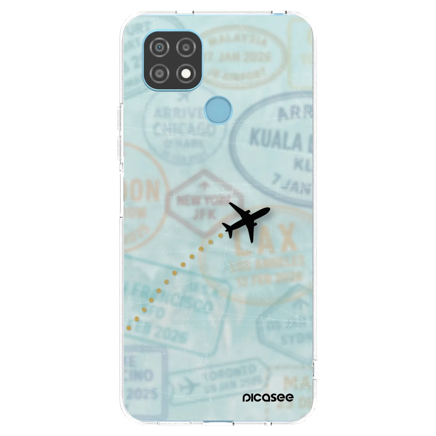 Picasee silikonska prozirna maskica za Realme C21 - FLIGHT PATH