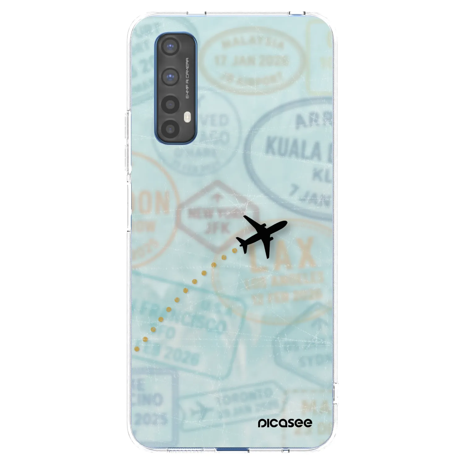 Picasee silikonska prozirna maskica za Realme 7 - FLIGHT PATH