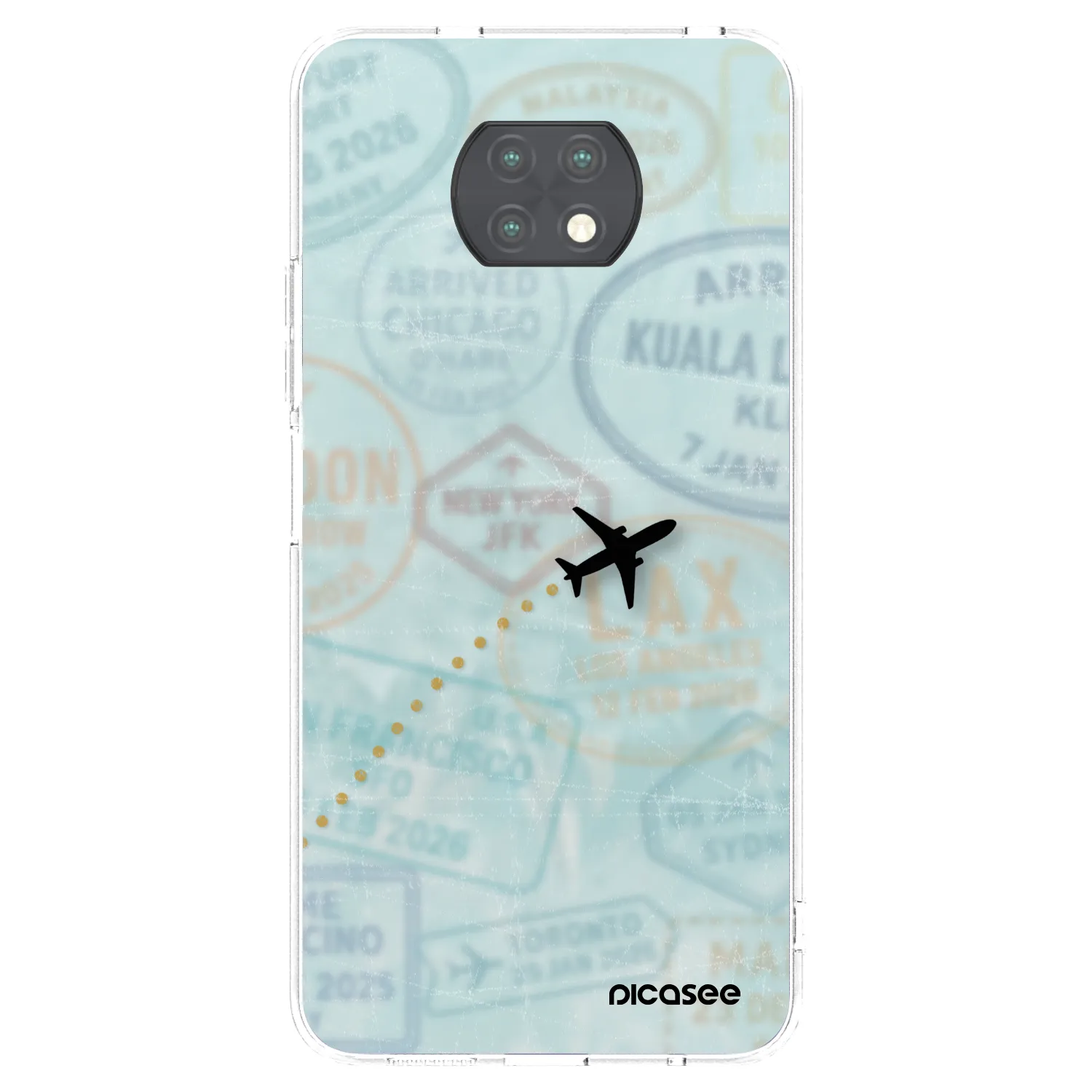 Picasee silikonska prozirna maskica za Xiaomi Redmi Note 9T - FLIGHT PATH